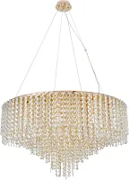 Люстра подвесная Рейн оф Кристал (Rain of Crystal) 2187/03/16P Stilfort янтарная прозрачная на 16 ламп, основание золотое в стиле современный Люстра подвесная Рейн оф Кристал (Rain of Crystal) 2187/03/16P Stilfort янтарная прозрачная на 16 ламп, основание золотое в стиле современный